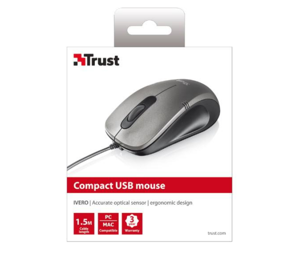 Trust TRUST Ivero Compact Mouse - black/grey 20404 # - 1378411 - zdjęcie 2